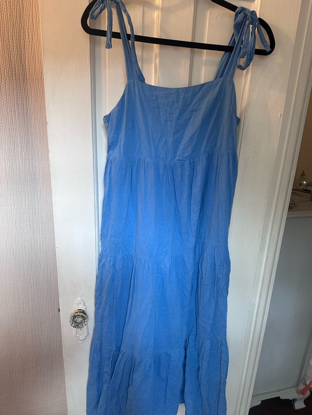 Madewell Blue Tiered Maxi Dress